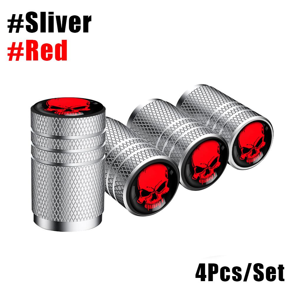 4Pcs/Lot Tire Stem Valve Caps Aluminum Car Dustproof Caps Tire Wheel Stem Air Valve Caps for Cars Bike Motorcycle Valve Stems 1