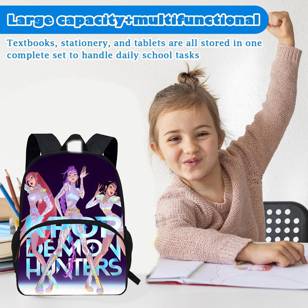 Elementary School Cartoon Backpack And Peripheral Backpack Three Piece Set