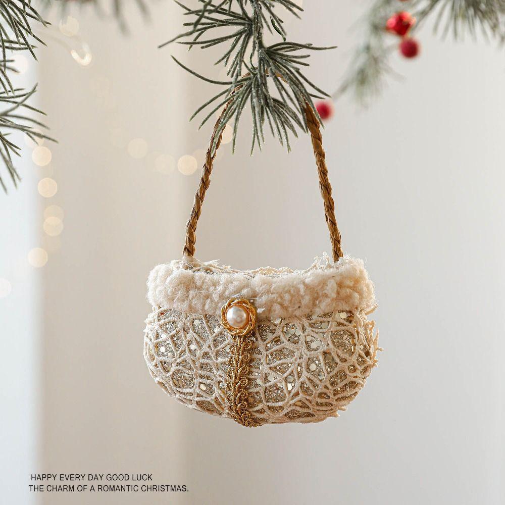 Creative Champagne Christmas Hanging Decoration Glitter Foam Xmas Ball Ornament Alien Christmas Tree Hanging Pendants Shopwindow