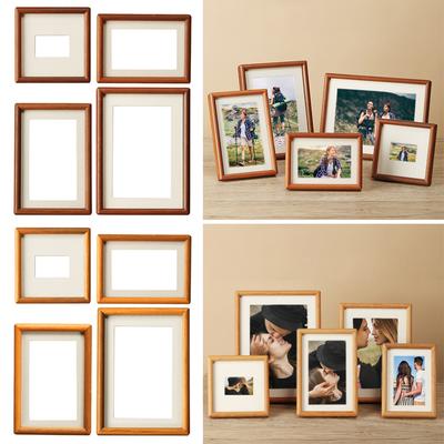 Echter Holz-Schwarznuss-Bilderrahmen 6/7/8 Zoll Display-Bilderrahmen Zapfen-Nut-Bilderrahmen