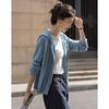 Demana Women's Hooded Speckled Wool Blend Knit Cardigan