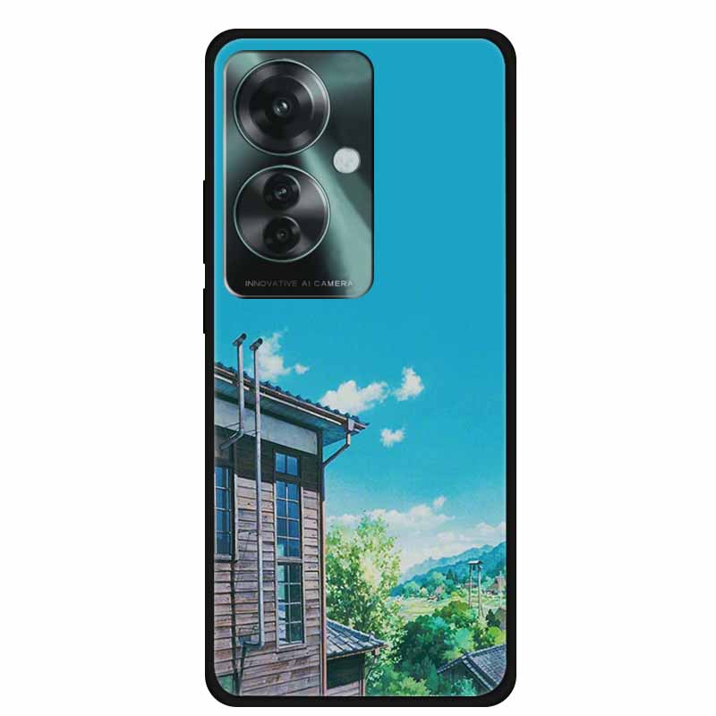 Phone Case for Oppo Reno11 A Silicone TPU Soft Back Cover for Reno 11 A 11A Fashion Shell Floral Shiled Capa 6.7" Funda