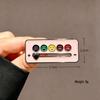 Unisex Mood Energy Brooch: Sliding Metal Badge for Social Expression