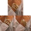 Elegant Pearl Shell Woman Bracelet Set With Geometric Design For Office Gift