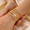 Jewelry Simple Stainless Steel 18K Gold Pentagram Bracelet, Jewelry