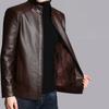 Autumn and Winter Men's Jacket Thickened Leather Jacket Dad Wear A Large Size High-quality Leather Jacket Windproof and Rainproof