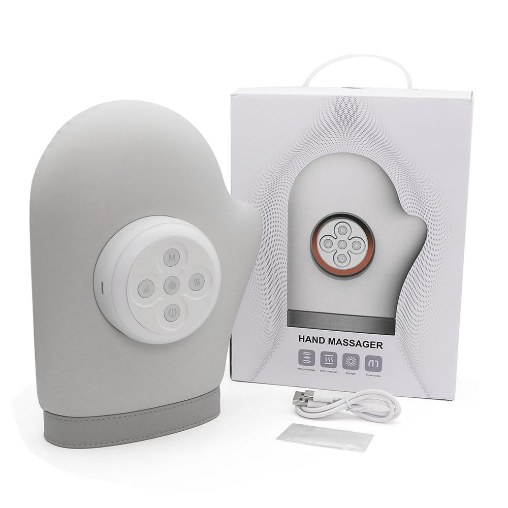 Hand Massager with Heat Compression Relief, 3 Massage, 4 Temperature,Finger Massage gifts for loves,wrist and finger massager