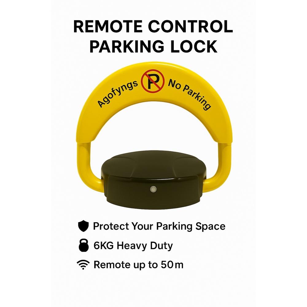 Intelligent Remote Control Parking Lock with Collision Alarm 6 kg Parking Barrier Cylindrical Lock Double Lock Design to Prevent Others from Occupyin