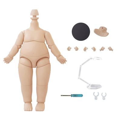 YMY 9,8 cm Birnenförmiger Puppenkörper mit YMY 1/12 Maßstab Niedliche Dicke Actionfigur, Hellbraun, Geeignet für Neujahrsgeschenke, mit 1/8 BJD und GSC Puppenköpfen