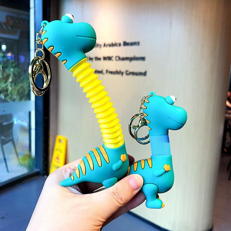 Dinosaur Pvc Creative Keychain Perfect Gift For Birthdays And Events Special