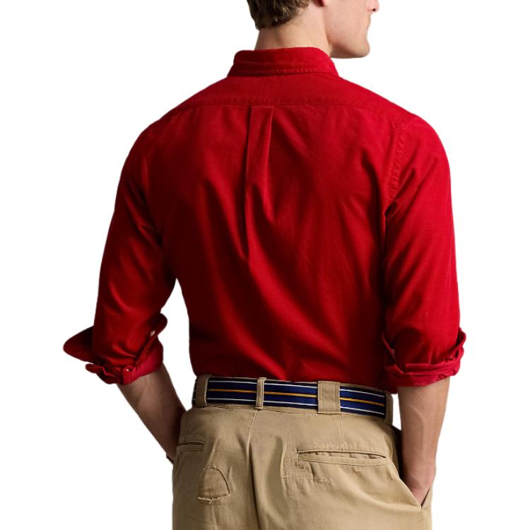 Polo Ralph Lauren Solid Color Logo Embroidered Button-Down Collar Long Sleeve Shirt Men shirts MNPOWOV16823818-620