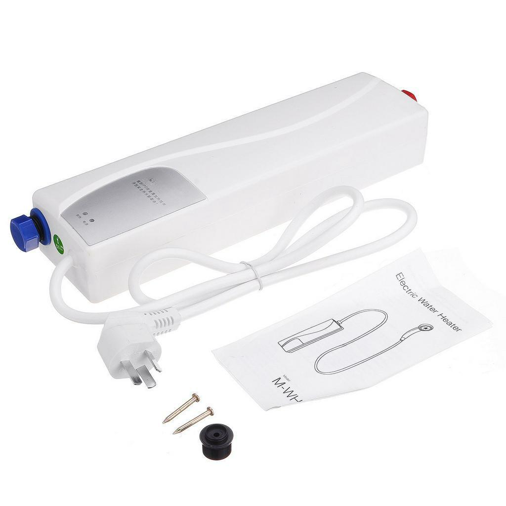 3000W Portable Mini Instant Electric Mini Tankless Water Heater 220V Hot Instantaneous Water Heater System for Kitchen Bathroom