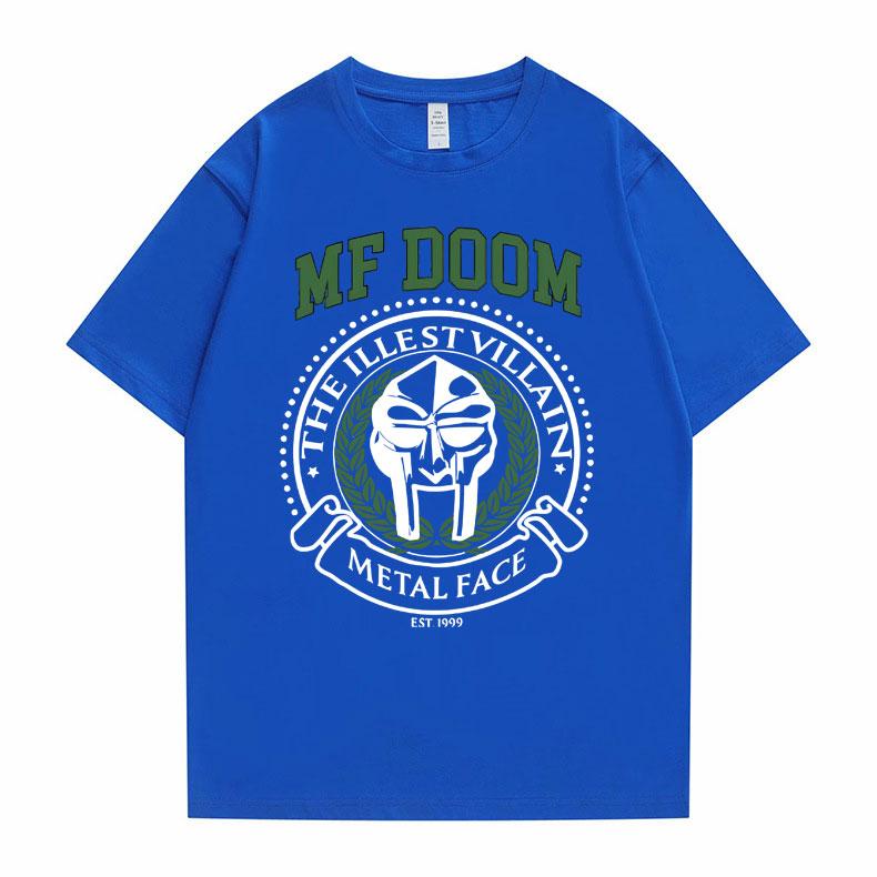 Rapper Mf Doom Madvillain The Illest Villain Metal Face Graphic Print T-shirt Male Casual Oversized Tshirt Men Hip Hop T Shirts