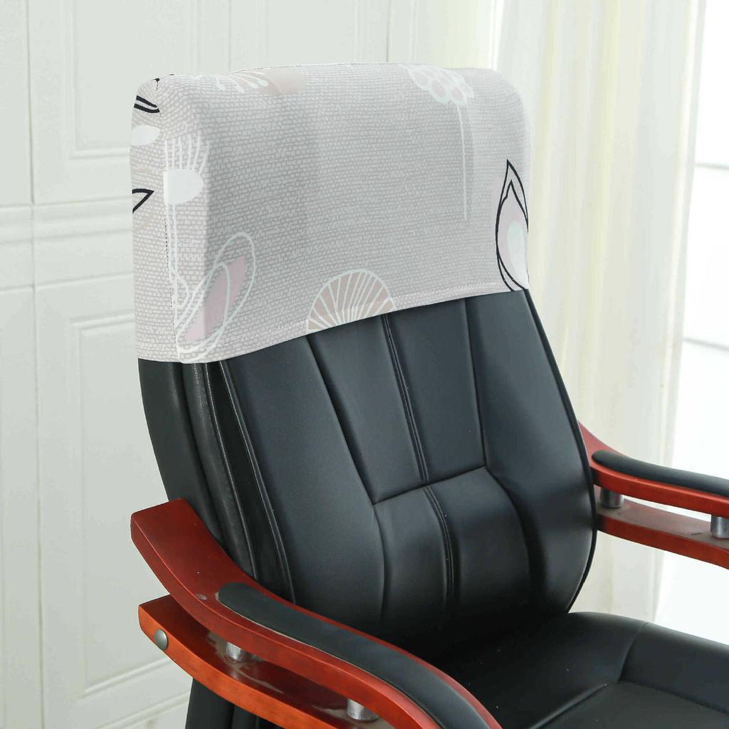 Elastic Boss Chair Headpillow Case Office Chair Cover Swivel Chair Headpillow Case Computer Chair Headpillow Seat Dustproof Head Cover