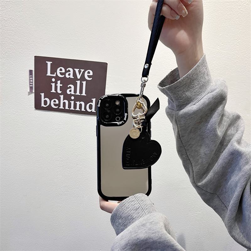 

Чехол для мобильного телефона Apple 14 Promax с новой зеркальной поверхностью, защитой от падений, подвеской Love и комплексным дизайном. iPhone 13 Pro Max