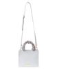 Maison de FLEUR Tweed Frill Handle Shoulder Bag, Blue Tote Bag, 08000045900