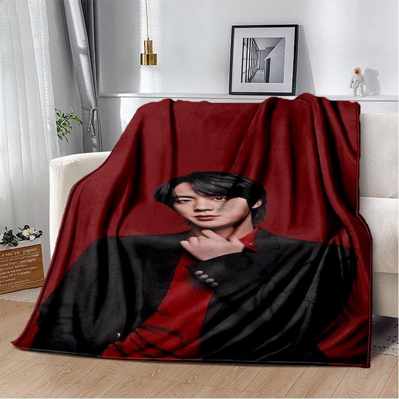 29 Style New Kpop JIMIN Kim Seok Jin Star Blanket,Soft Throw Blanket for Home Bedroom Bed Sofa Travel Office Cover Kids