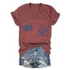 4th of July V-neck T-Shirt Women Clothing 250th Anniversary Graphic T Shirt 1776-2026 250th Birthday Tops Shirts