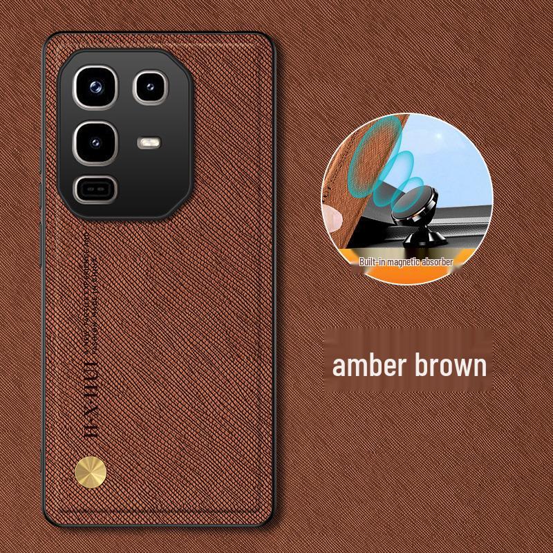 Infinix HOT60 Pro/Tecno Spark GO Leather Texture Drop-Proof Phone Case