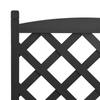 Vidaxl Planter with Trellis, Black, Solid Fir Wood