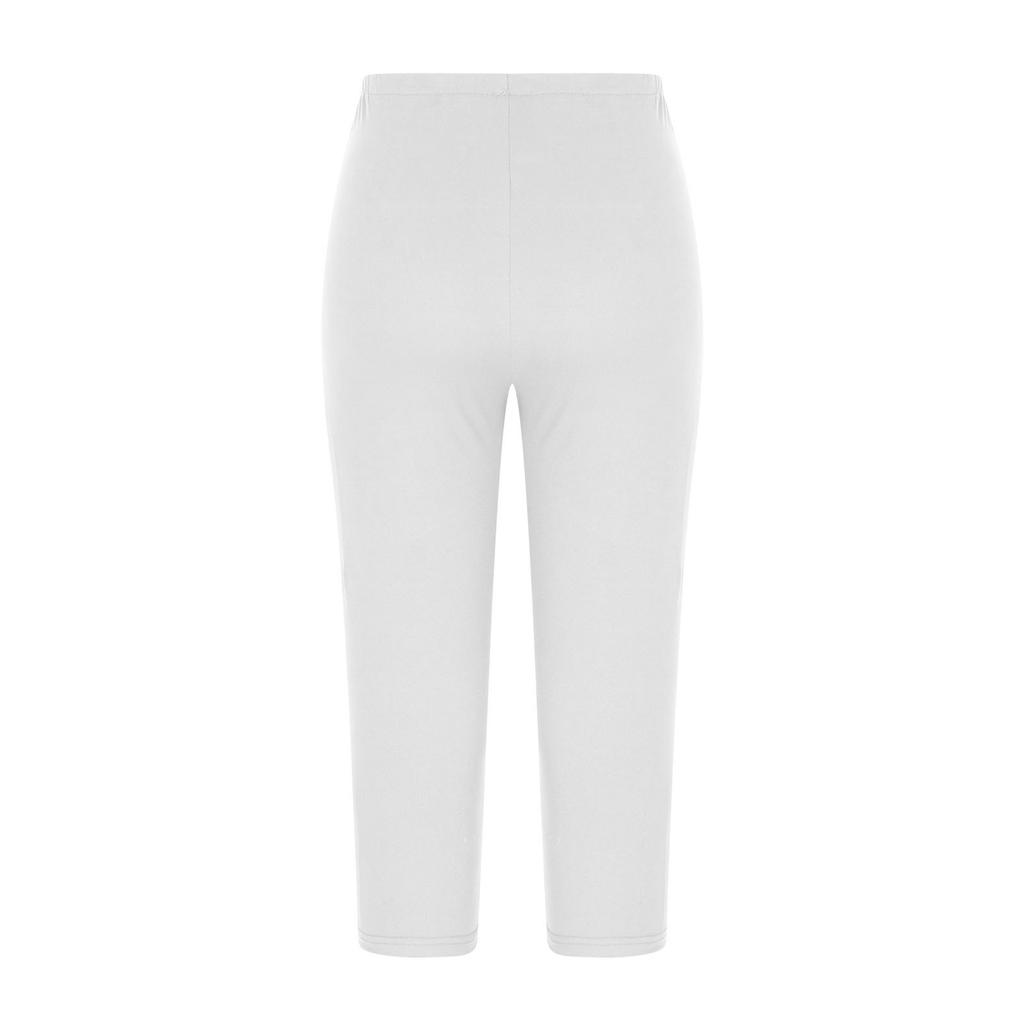 Damen Sommer -Farbiges Spitzenbesetztes Schlichtes Basis-Layer Yoga-Hose, Tragbar Als Ausen Cropped Hose