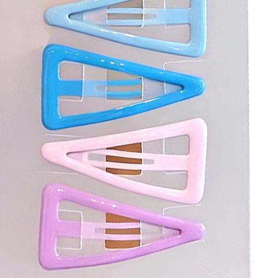 10Pz Fermagli per Capelli da Bambina Design Goccia d'Acqua Cuore Triangolo Colori Caramella Clip Laterali per Ciuffo Accessori Decorativi per Capelli