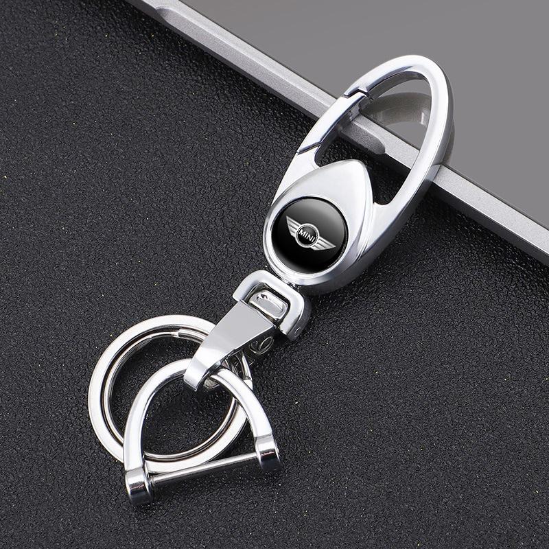 

Metal Car Logo Keychain Ring Pendant Keyring Gift For MINI Cooper One JCW R55 R56 F55 F56 R57 R58 R59 R60 R50 Auto Accessories серебряный