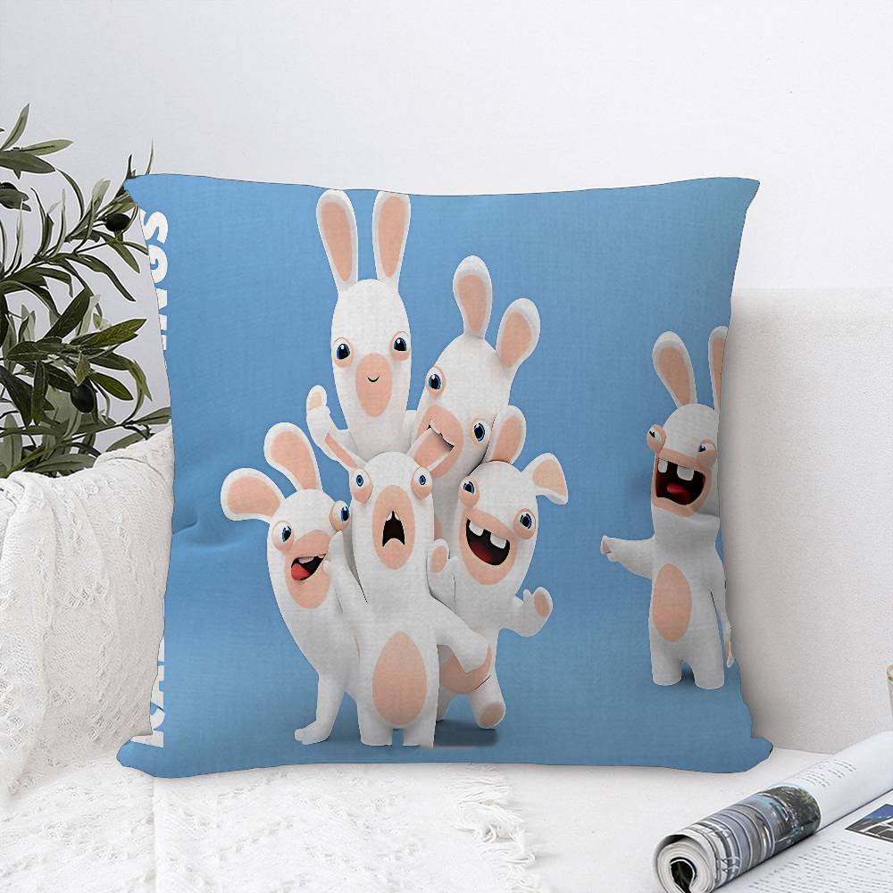 Classic Cartoon Raving Rabbid Pillow Cushion Cover Pillowcase Living Room Sofa Home Decor Customized