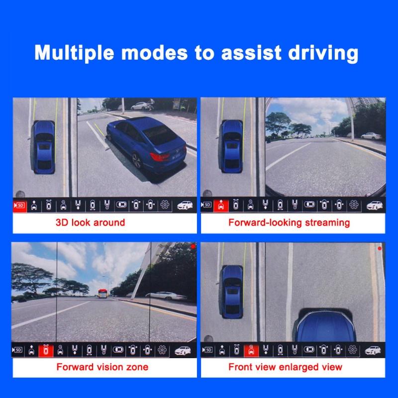 720P 1080P 360 Surround View Panoramic System Driving With Bird View Panorama System 4PCS Car Camera