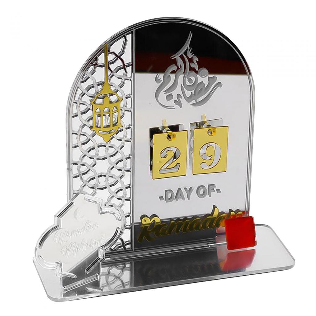 Eid Decor Decorative Gift for Kids Craft 30 Days Til Eid Ramadan Advent Calendar for Living Room Home Bedroom Window Fireplace