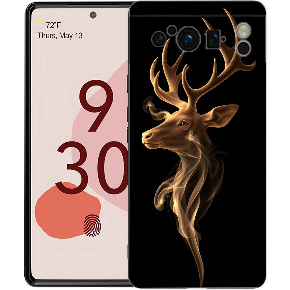 

Phone Case Cover for Google Pixel 10 9 8 7 6 7A 6A Pro Shockproof Soft TPU 10 9 Pro XL Shell Capas Fundas Animal Black Pattern Pixel 6 Pro