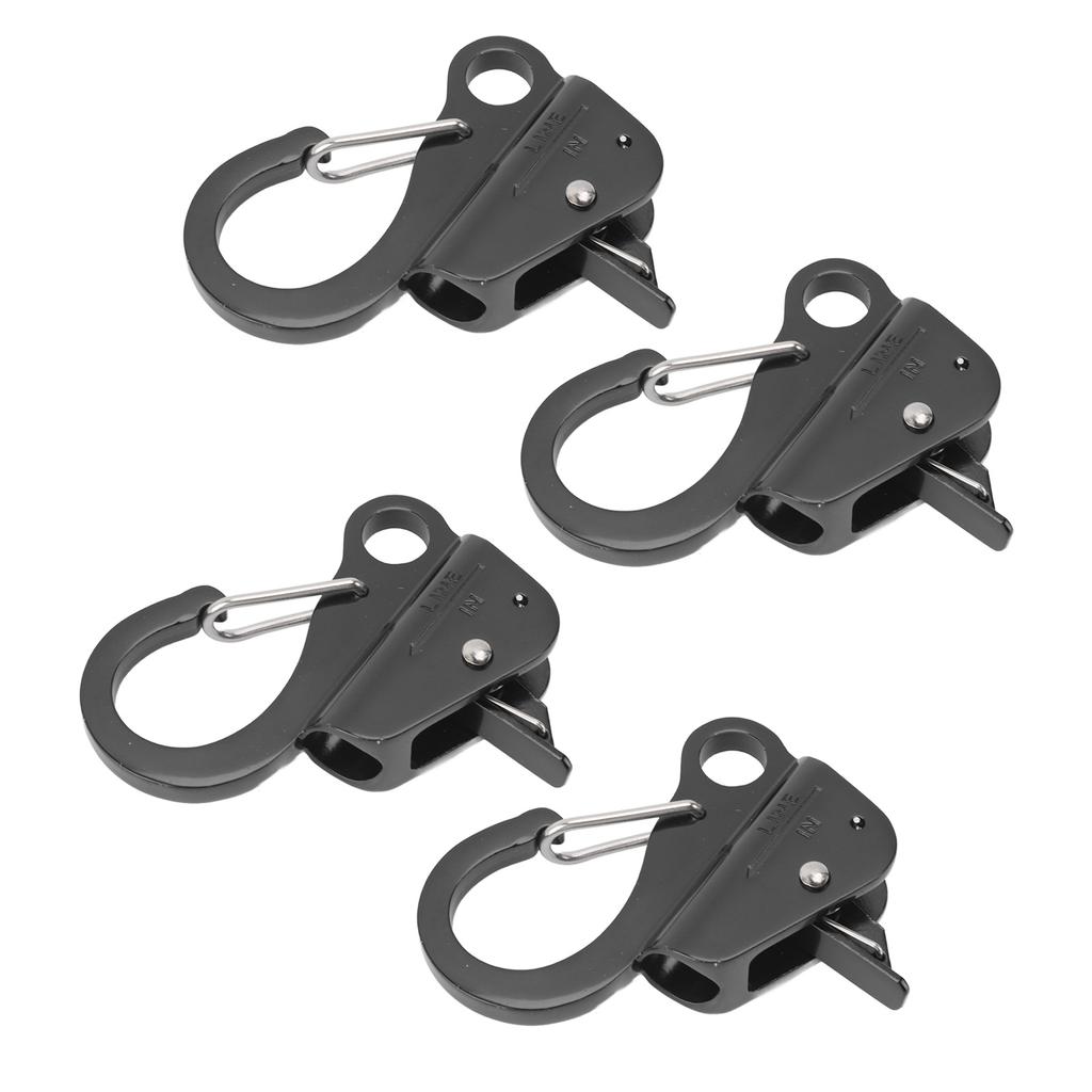 4PCS Spring Snap Attach Rope Hook 38?58in Opening 316 Stainless Steel Quick Threading Boat Spring