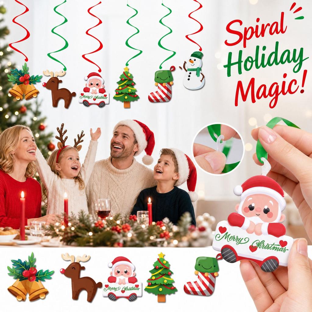 Christmas Hanging Ornaments with and Snowflake Party Decorations