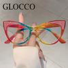 Colorful Trends Bling Frame Oversized Cat Eye Reading Glasses Women 2026 Popular Fashion Gradient Eyeglasses Computer Glasses