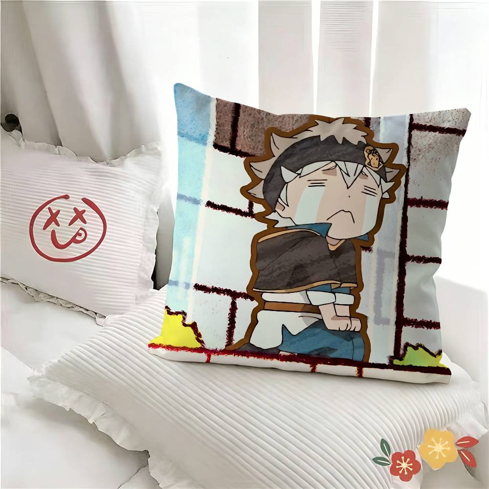 1pc Black Clover Asta Anime Pillow Case Fashion Square Pillowcase Bedroom Sofa Room Ins Decoration Leisure