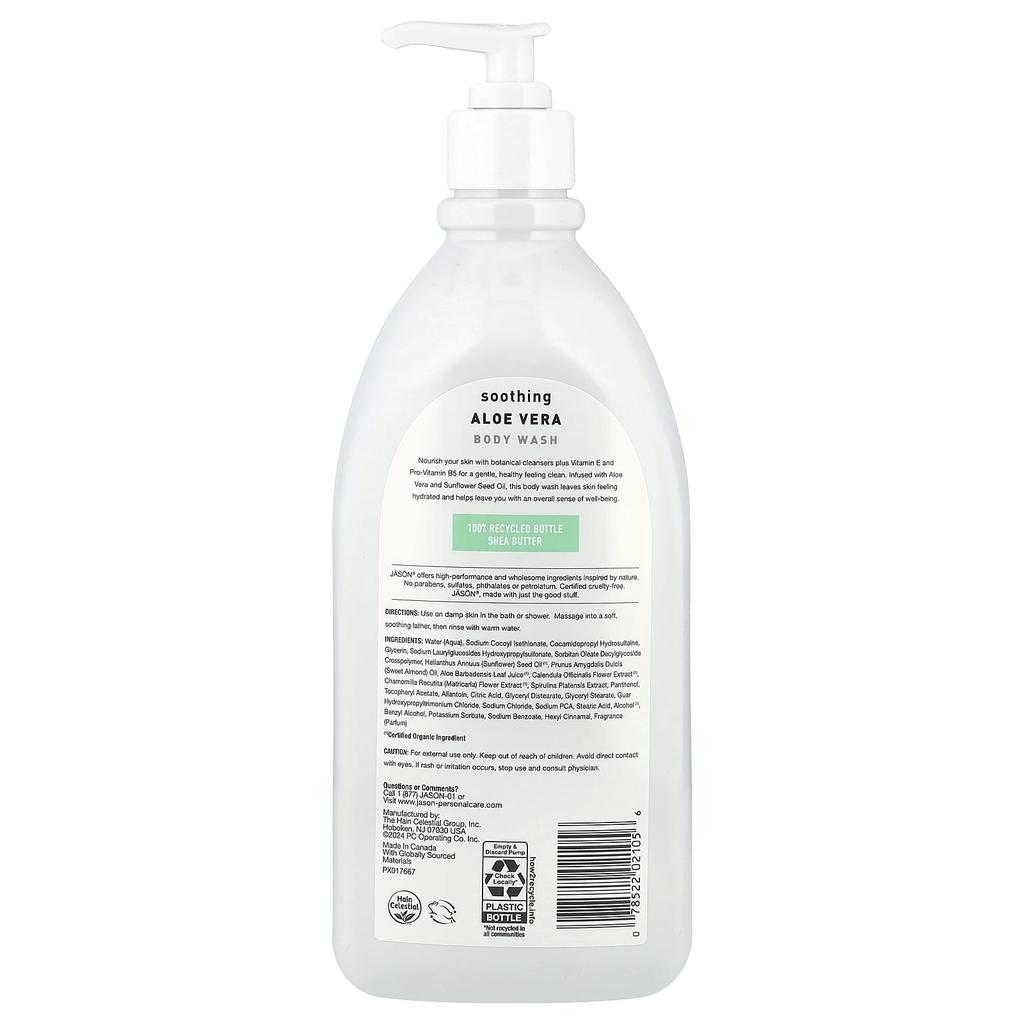 Pure Nature Body Wash, Soothing Aloe Vera, 30 Fl Oz (887 Ml)
