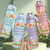 1PC Wild Meadow Flower Quote Pattern 750ml Color Plastic Sports Water Bottle Leakproof Flip Straw Lid Suitable for Sports Office Home Use