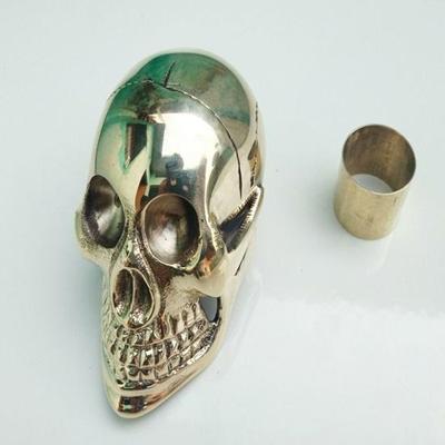 11 Cm Brass Skull Solid Head Handle For Walking Stick Canes Gifts