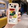 Stickers Collage Code Label Case For Apple iPhone 17 16 15 14 13 12 11 Pro Max 17 Air 16E XS X XR 7 8 Plus Soft Phone Back Cover