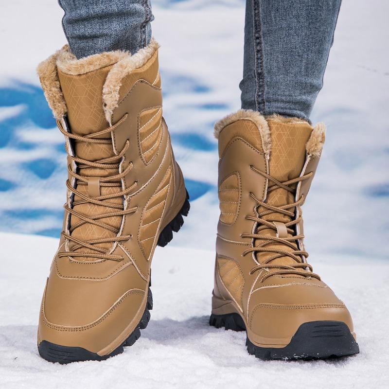 Unisex Winter Boots Women's High-Top Shoes Cotton Shoes Outdoor Snow Boots Large-sized Winter Boots for Men