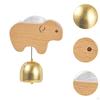 Merchant's Bell with Suction Cup, Wooden Door Ornament, Hanging Doorbell for Shop Front