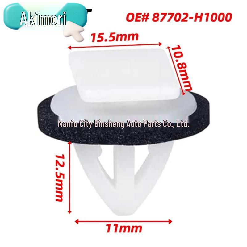 Rocker Panel Molding Clip with Sealer & Nylon Washer, 30PCS, OE# 87702-H1000