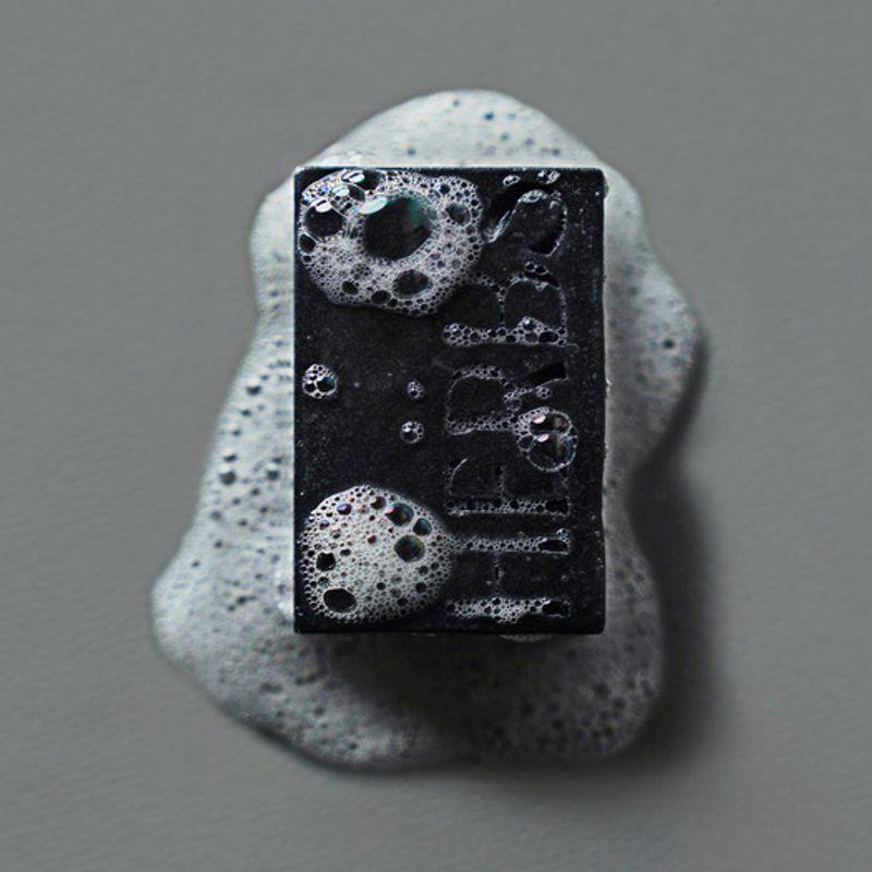 HerbsSeoul Anti-Hair Loss Shampoo Bar Charcoal Black Bar (Hair Loss Relief/Cooling) Mildly Acidic Natural Solid Shampoo 100g