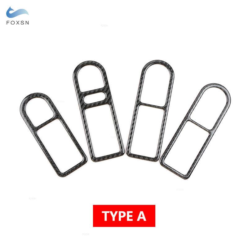 For VW Golf 4 Jetta Bora MK4 R32 GTI 1999 - 2004 Car Carbon Fiber Interior Door Handle Bowl Frame Cover Protective Trim