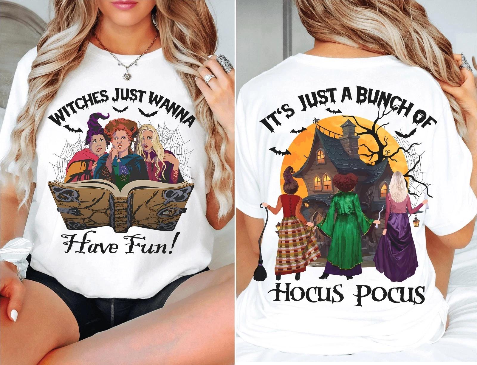 It s Just a Bunch of Hocus Pocus Shirt, The Sanderson Sisters Unisex Tee XL