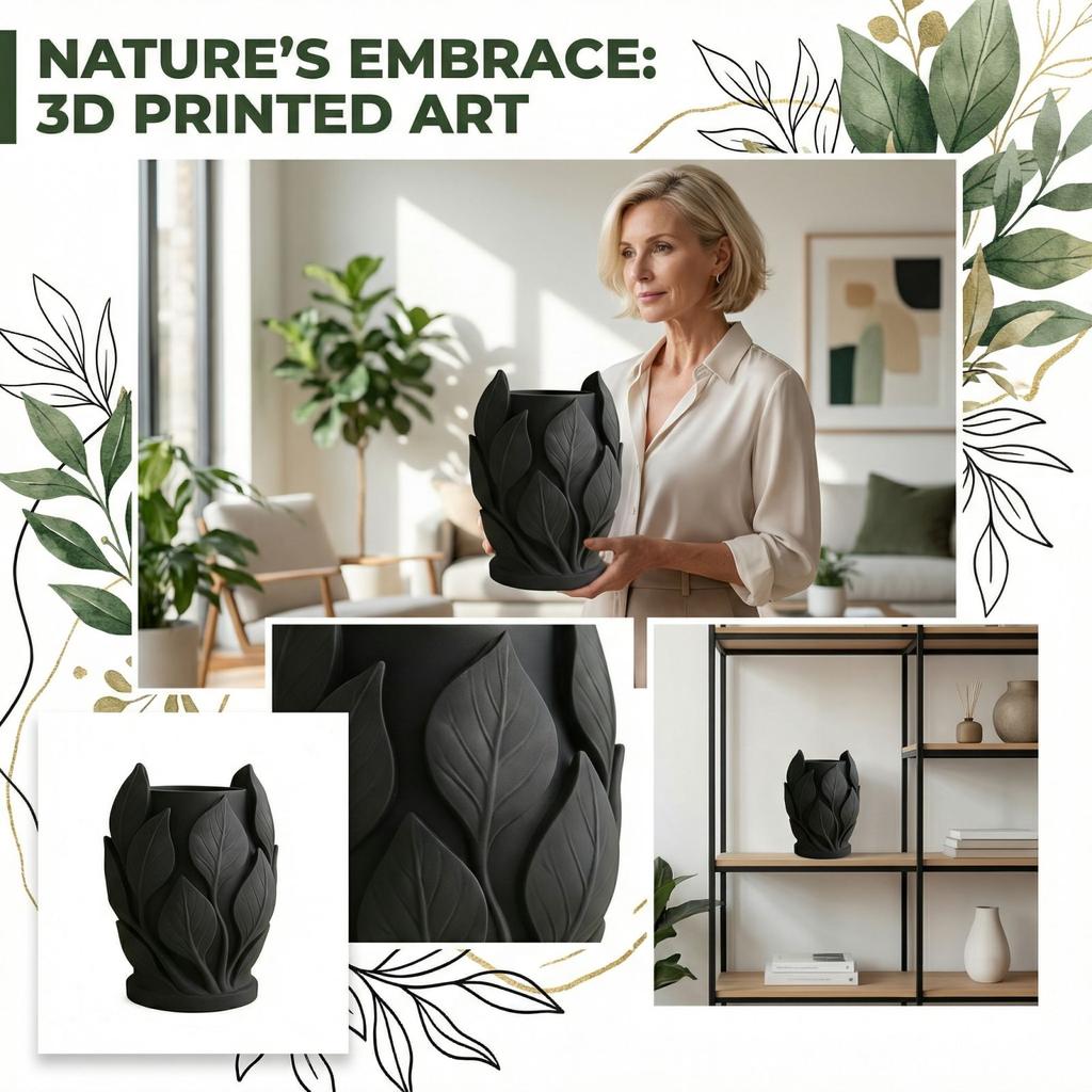 3D Printed Vase Ornaments, Craft Models, Handmade Jewelry