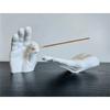 Räucherstäbchenhalter aus Kunstharz in Form einer menschlichen Hand mit Aschefänger für Yoga-Meditationen und als Dekoration für das Zuhause