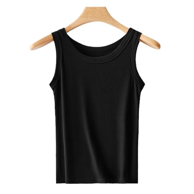 Women's U-Neck Tank Top with I-Back Design for Summer