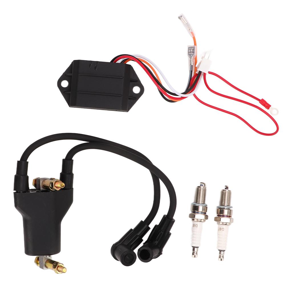 Club Car CDI Ignition Coil Spark Plug Set EPIGC107 Replacement for EZGO 4 Cycle Gas 1991‑2002