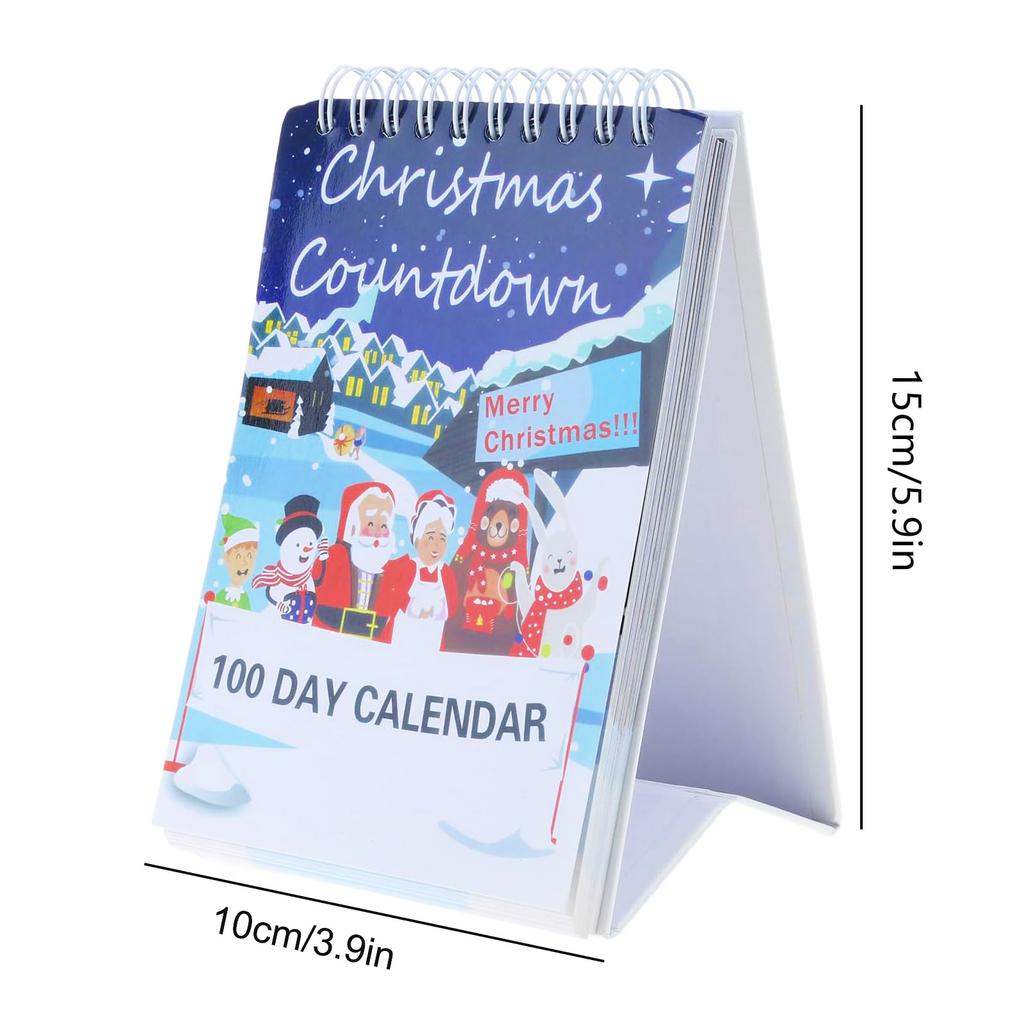 100-Tage-Weihnachts-Countdown-Kalender 2025 Adventskalender 2025 Festlicher Countdown Schreibtischkalender für Zuhause Büro Raumdekoration
